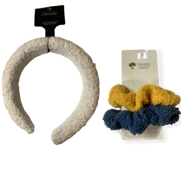 Fuzzy Scrunchie & Headband Set | 3 pieces - Picture 4 of 4